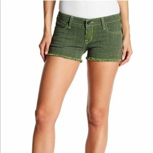 Big Star - Remy Low Rise Shorts neon yellow stripe